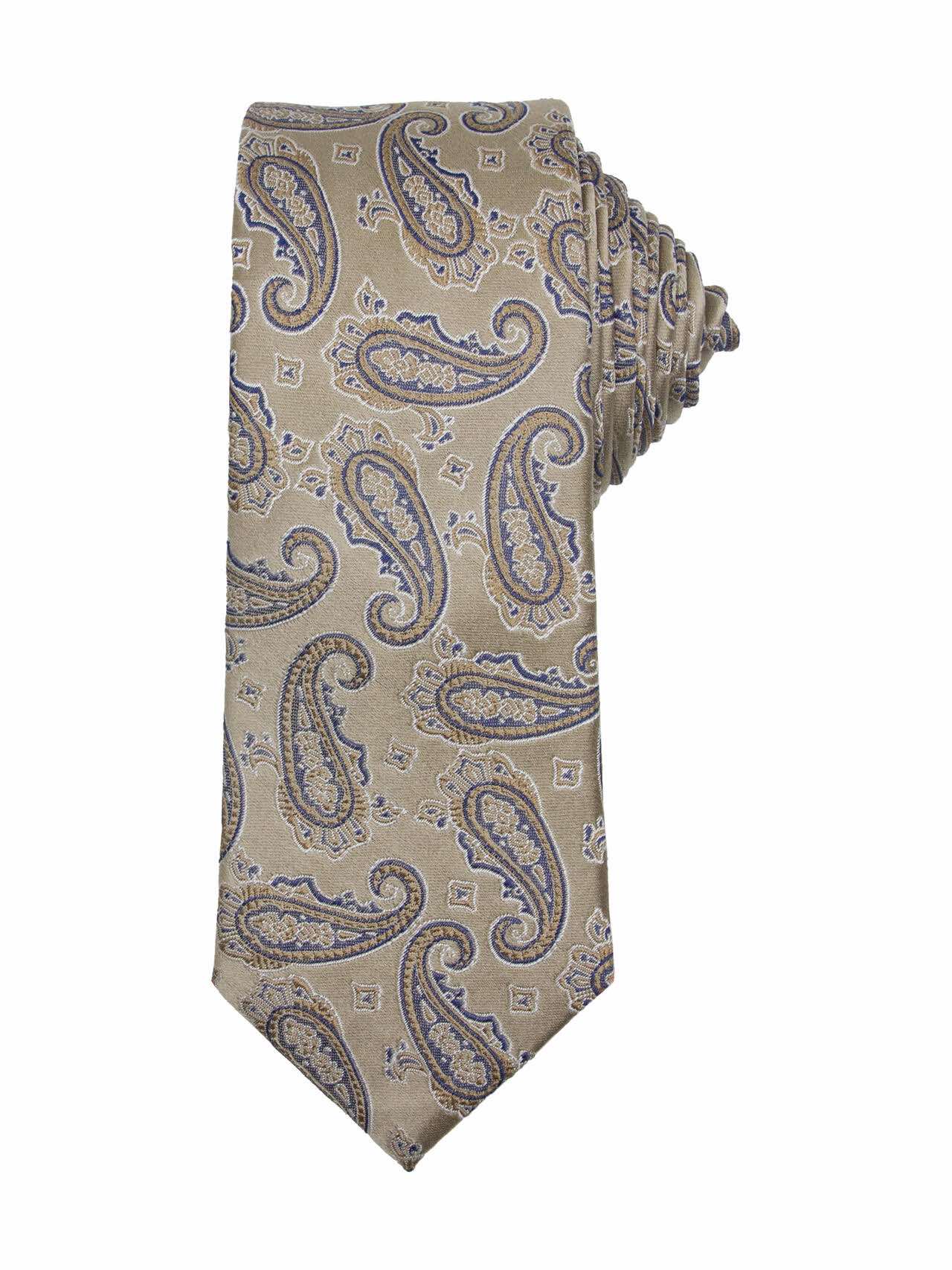Santi silkeslips paisley beige