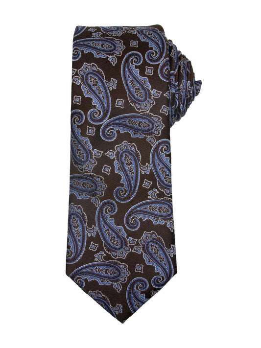 Santi silkeslips paisley brun