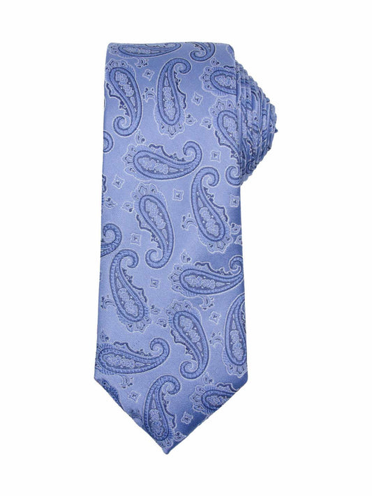 Santi silkeslips paisley blå